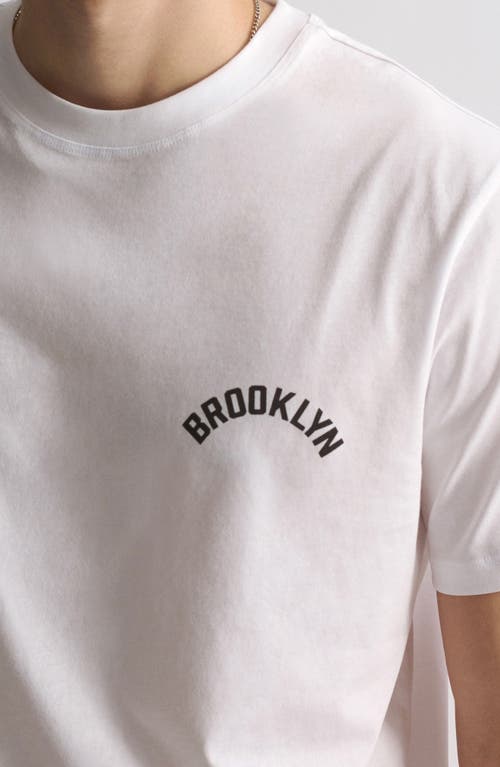 Brooklyn Industries Logo Cotton Graphic T-shirt In White