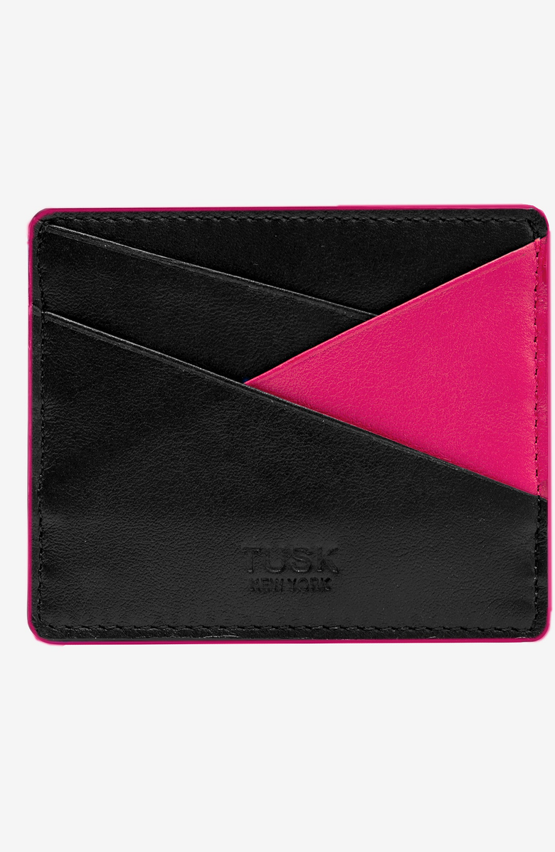 Tusk Joy Card Case, Main, color, Black / Geranium