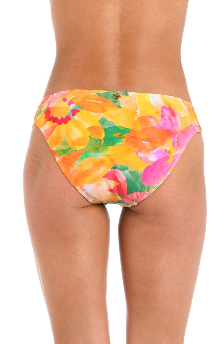 Sunshine 79 Utopia Shirred Side Bikini Bottoms, Alternate, color, Yellow Multi