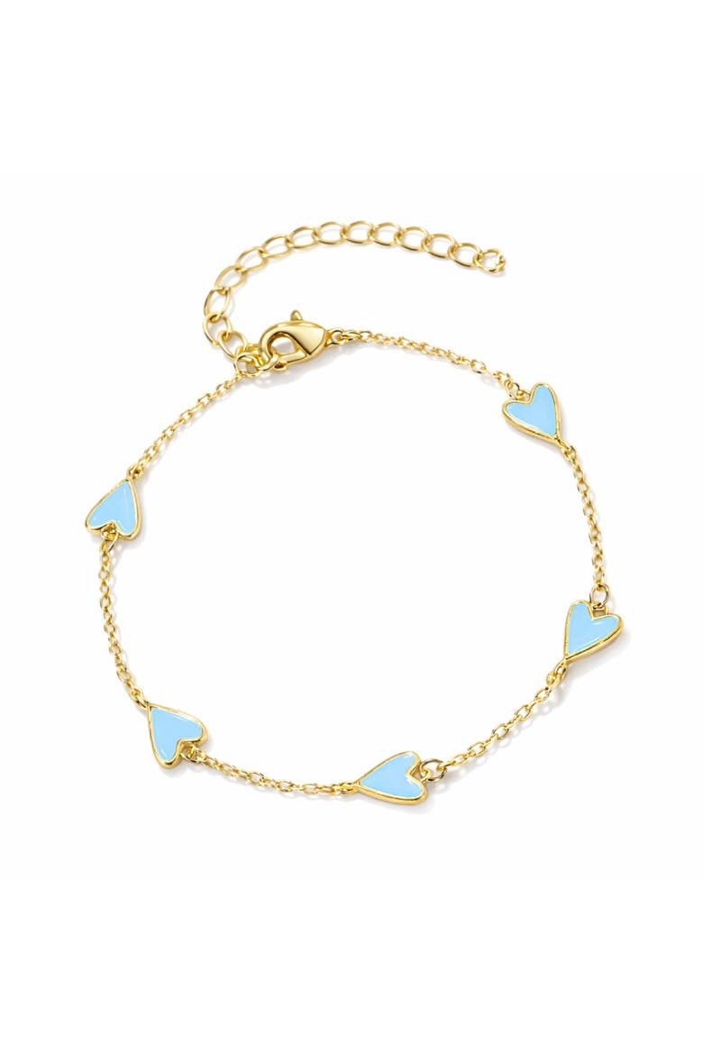 Gold-Tone Station Heart Bracelet, Main, color, Gold