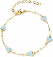 Donatello Gian Gold-Tone Station Heart Bracelet