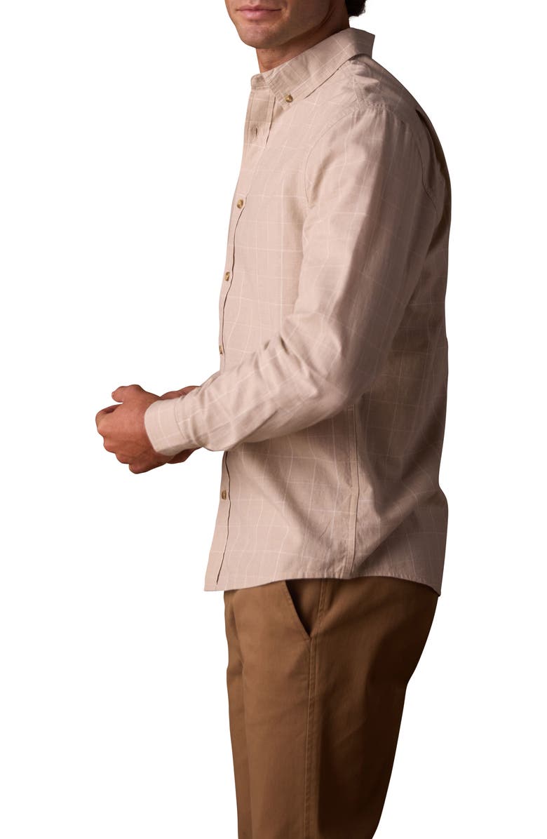 The Normal Brand Nikko Classic Long Sleeve Plaid Button-Up Shirt, Alternate, color, Tan Plaid