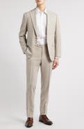 Canali Capri Trim Fit Slub Wool & Silk Blend Suit