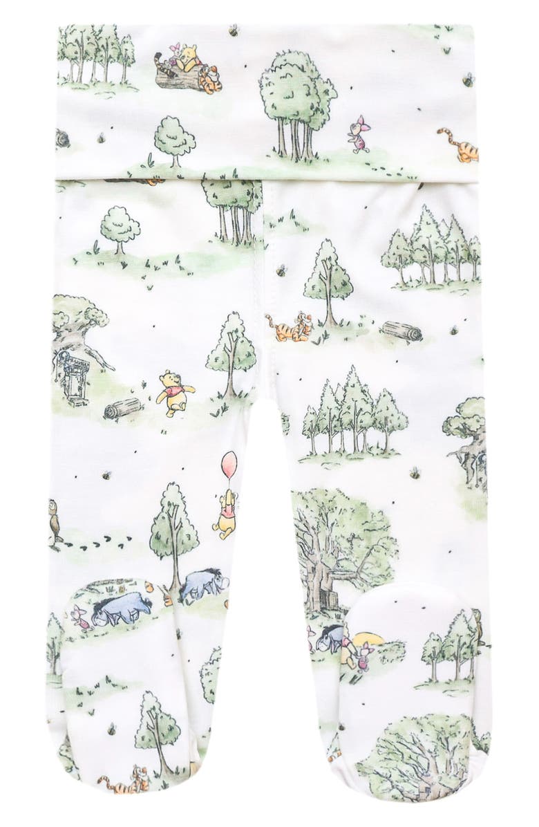 Copper Pearl Hundred Acre Woods Print Footed Pants, Main, color, Hundred Acre Wood