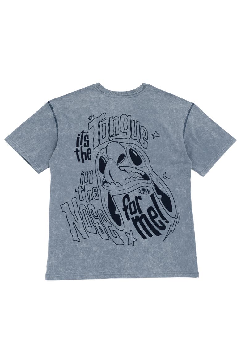 Lilo & Stitch Short Sleeve T-Shirt, Alternate, color, Denim Blue Stitch