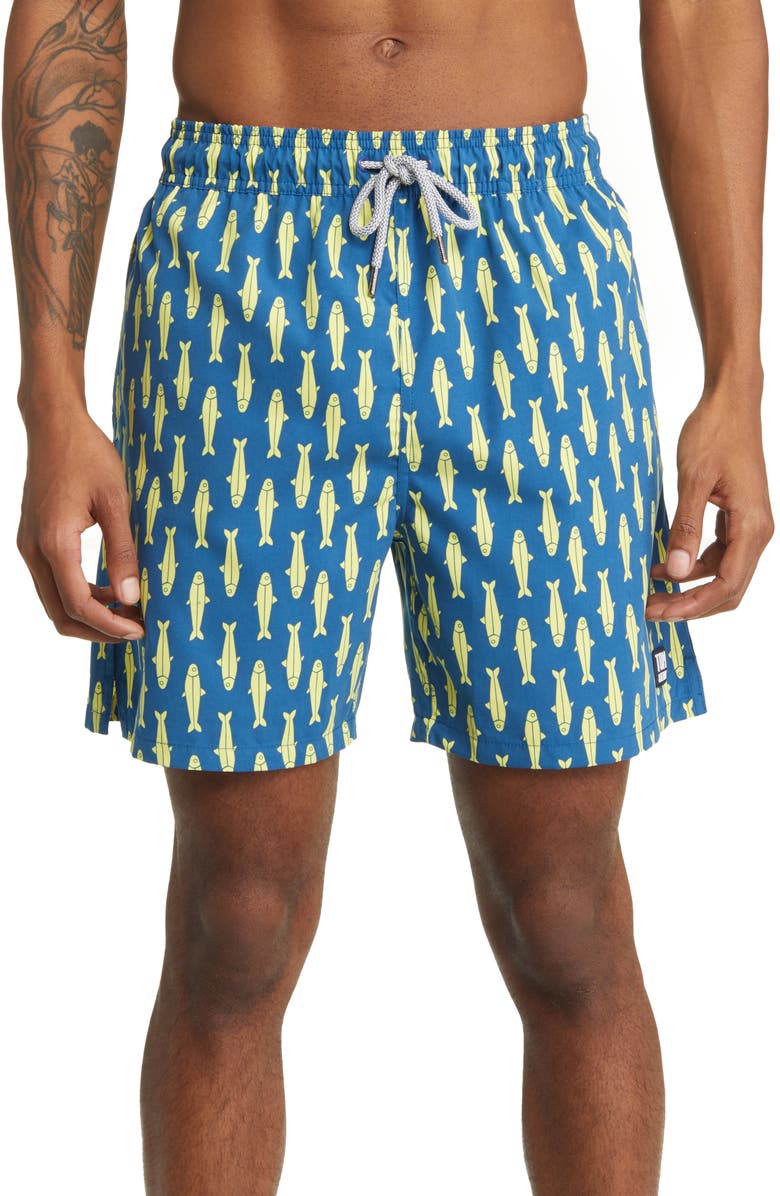 Tom & Teddy Sardines Swim Trunks, Main, color, 