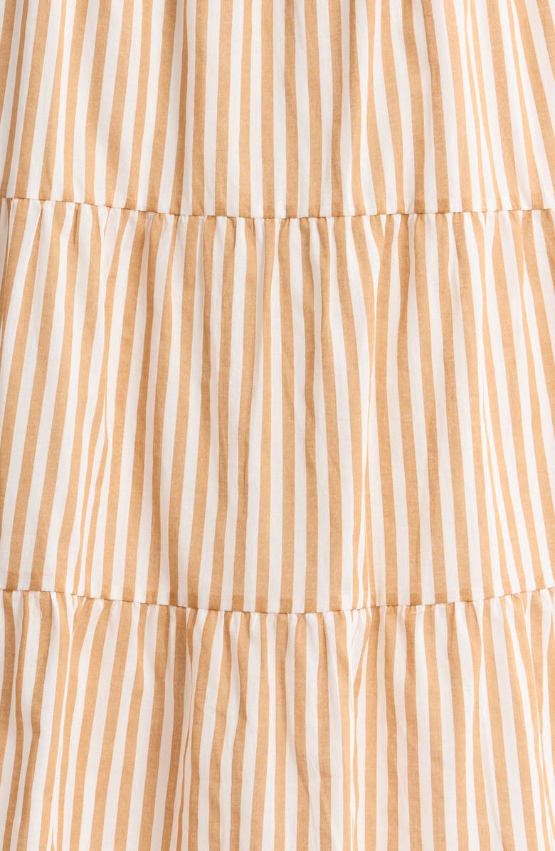 SUGARLIPS Dream State Striped Yodi Cotton Shift Minidress, Alternate, color, Taupe-Multi