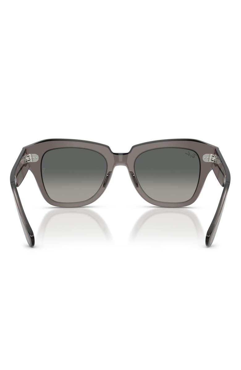 Ray-Ban State Street 49mm Gradient Square Sunglasses, Alternate, color, Transparent Grey