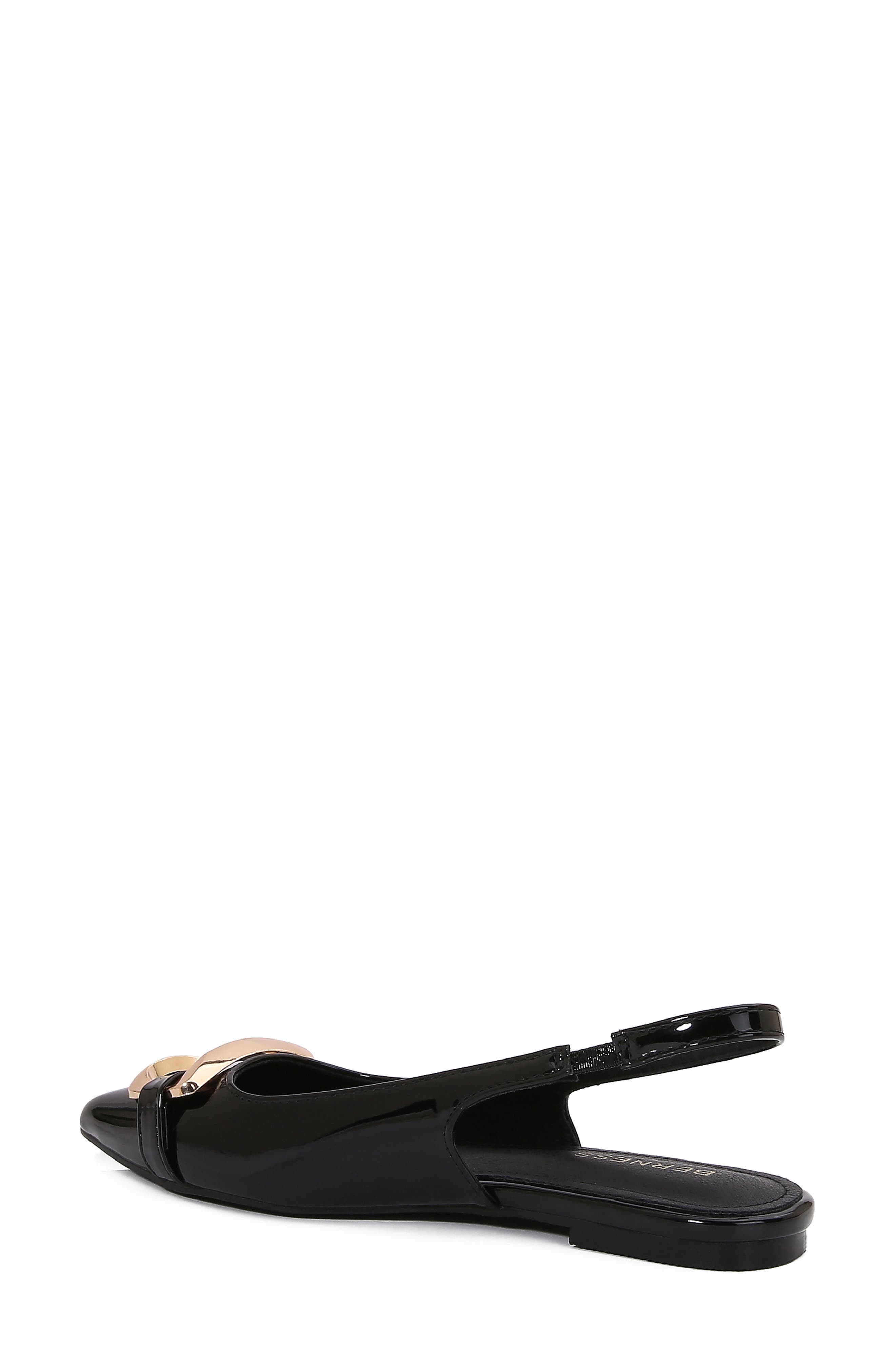 BERNESS Caeli Buckle Slingback Flat, Alternate, color, Black