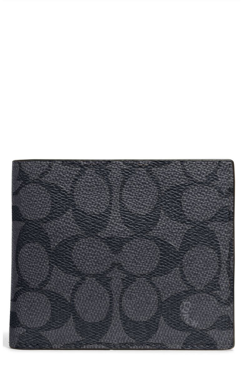 3-in-1 Signature Wallet, Main, color, CHARCOAL/BLACK