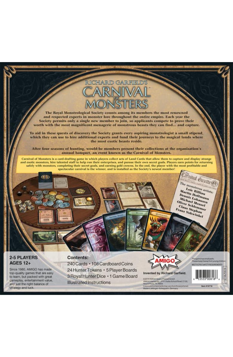 Amigo Games Strategy Games Richard Garfield
s Carnival of Monsters Strategy Board Game, Alternate, color, Multicolored