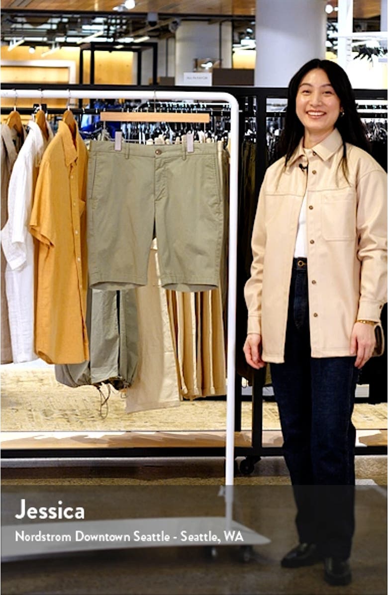 Microsanded Cotton Stretch Twill Shorts, sales video thumbnail