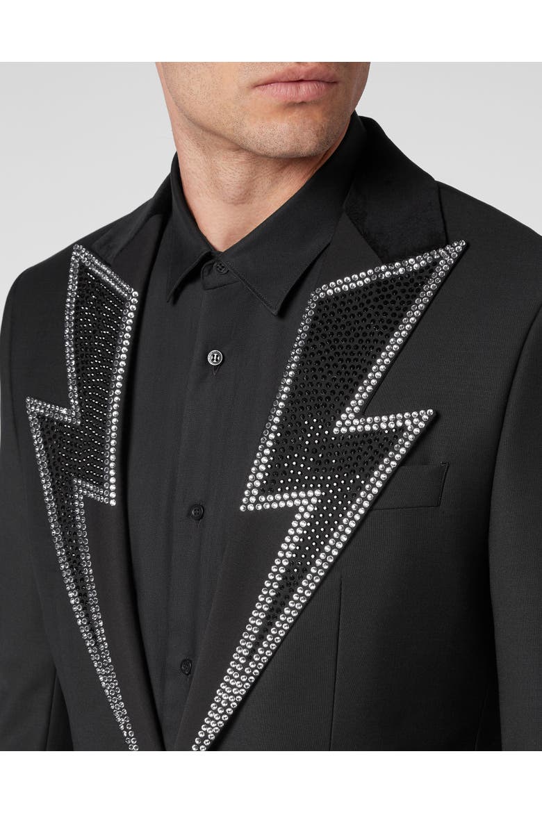 Blazer Lord Fit With Crystals Men, Alternate, color, black