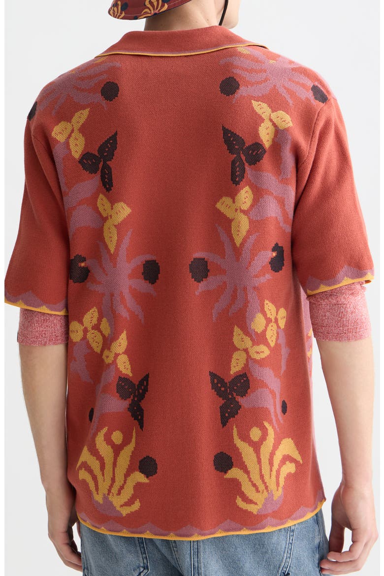 Jacquard Knit Short Sleeve, Alternate, color, DESERT BOSSA NOVA