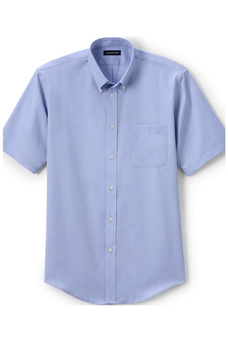 School Uniform  Short Sleeve No Iron Pinpoint Dress Shirt, Alternate, color, Blue