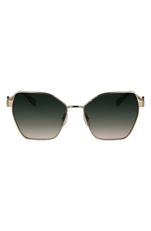 58mm Gradient Square Sunglasses