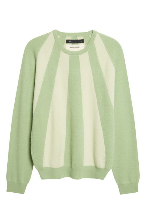 Mini Sunbeam Stripe Cashmere Crewneck Sweater