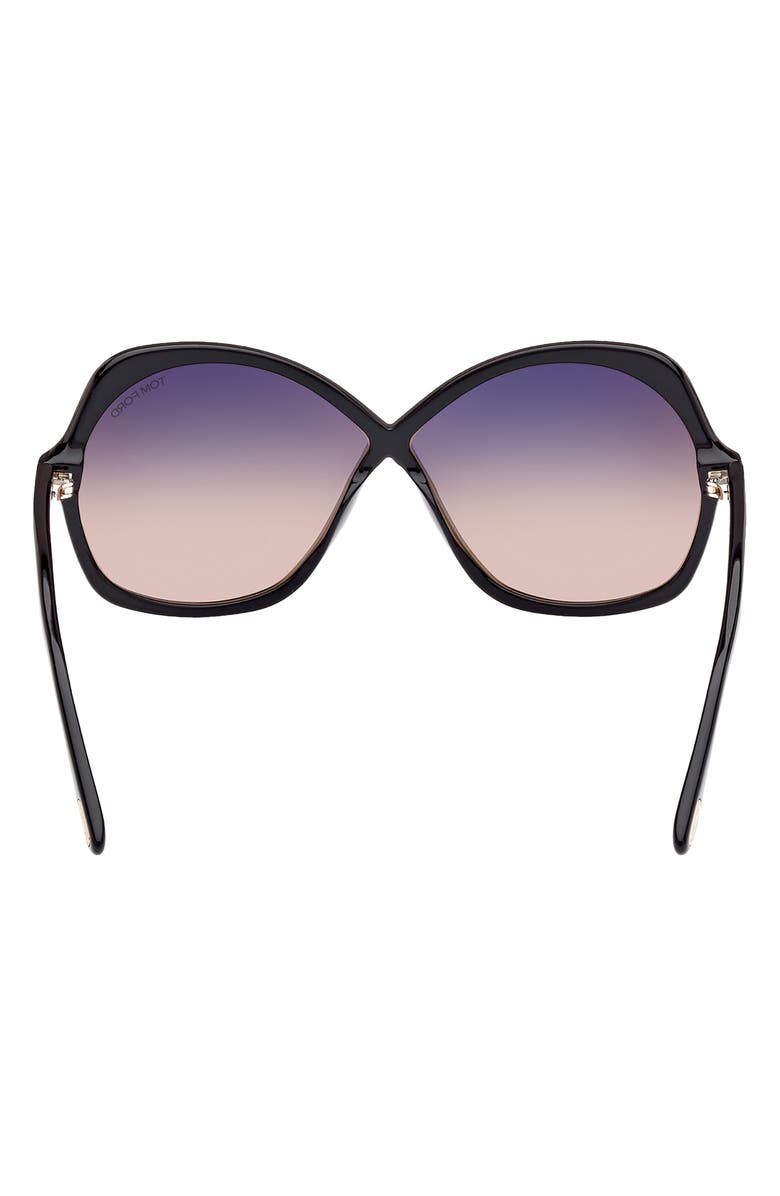 TOM FORD Rosemin 64mm Gradient Oversize Butterfly Sunglasses, Alternate, color,