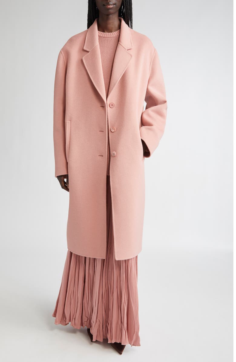 Michael Kors Collection Slouch Virgin Wool Coat, Alternate, color, Rosette