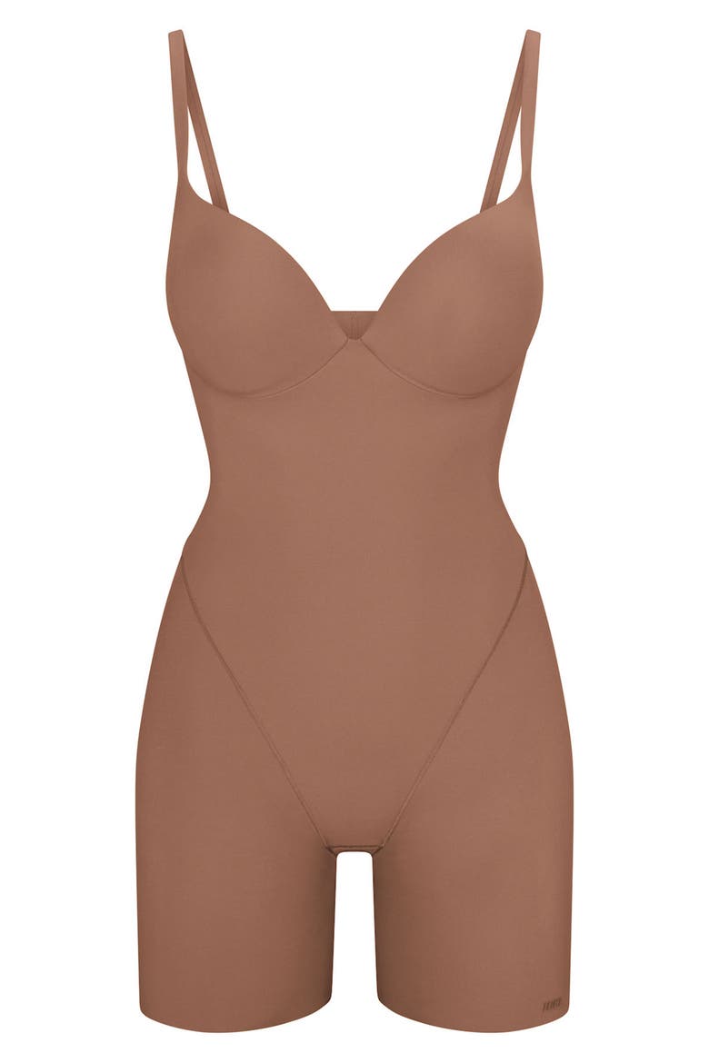 Ultimate Body Push-Up Enhancing Padded Midthigh Bodysuit, Alternate, color, SIENNA