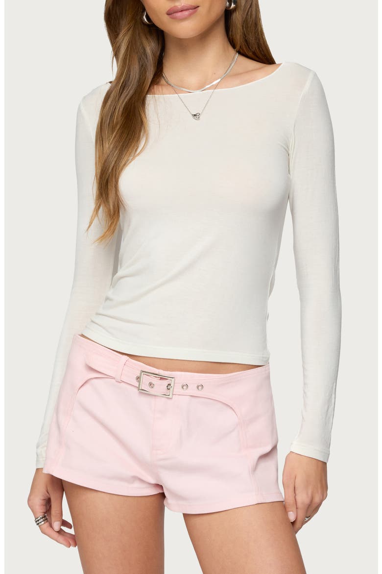 Semisheer Crop Top, Main, color, WHITE