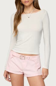 EDIKTED Semisheer Crop Top