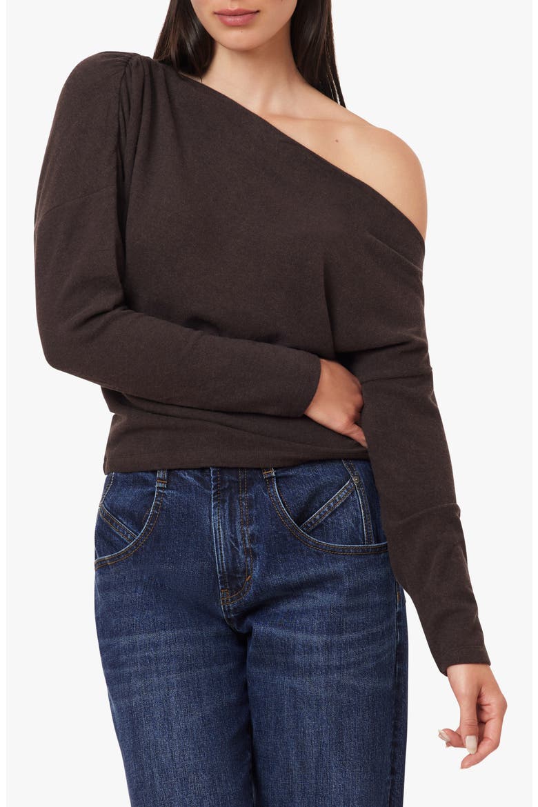 Colby Off the Shoulder Top, Main, color, CHOCOLATE