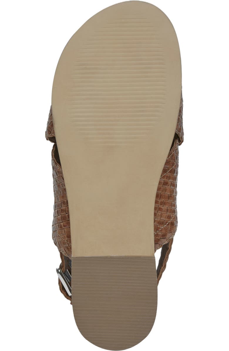 Celtic & Co. Leather Woven Crossover Sandal, Alternate, color, Brown