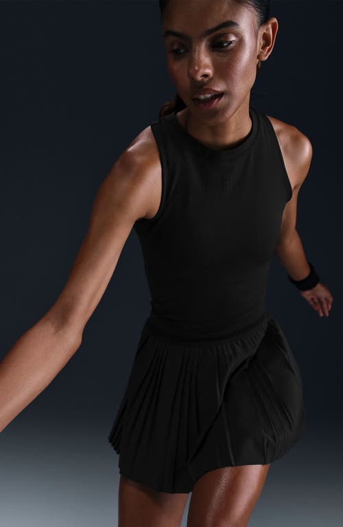 Nike Court Advantage Dri-fit Pleated Tennis Skort In Black