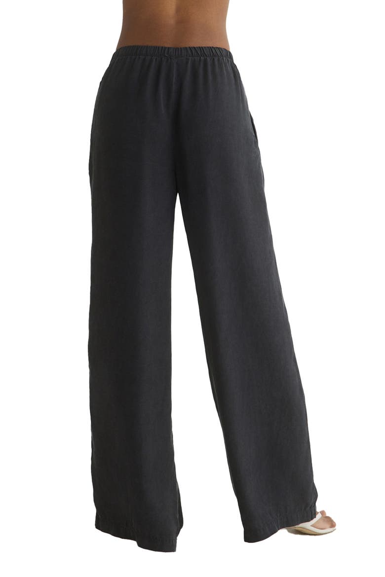 Wide Leg Pull-On Pants, Alternate, color, VINTAGE BLACK