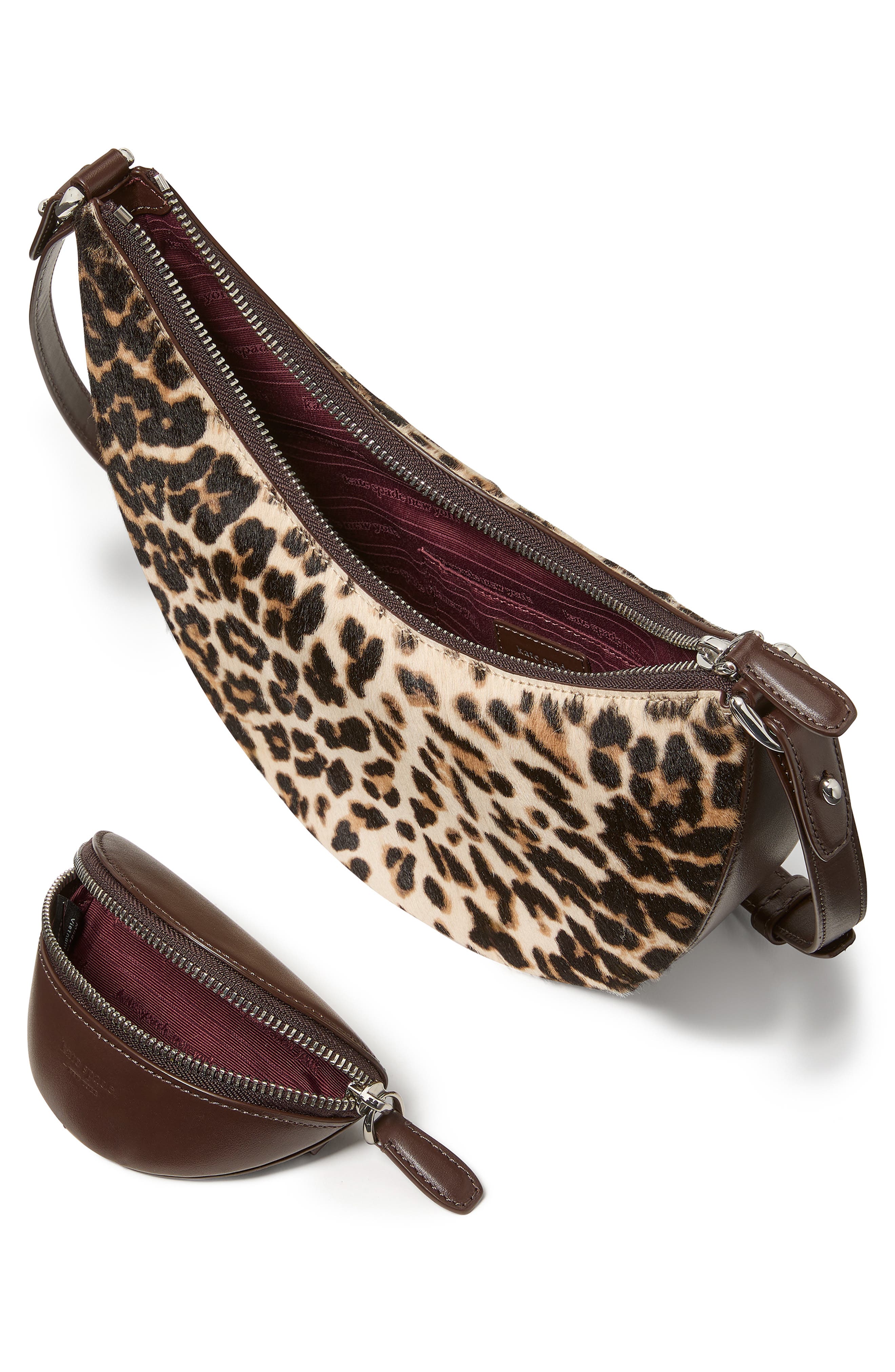 Kate Spade New York hug downtown genuine calf hair bag, Alternate, color, Leopard Multi