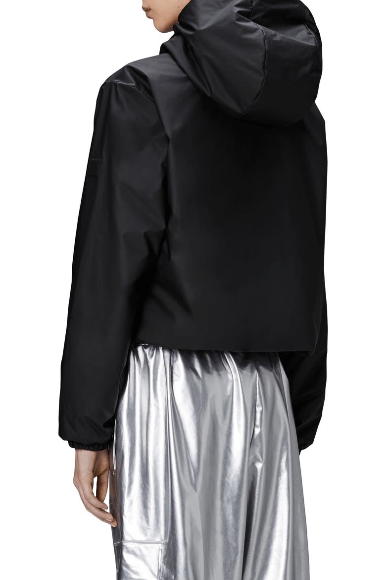 Lohja Water Resistant Insulated Rain Jacket, Alternate, color, BLACK