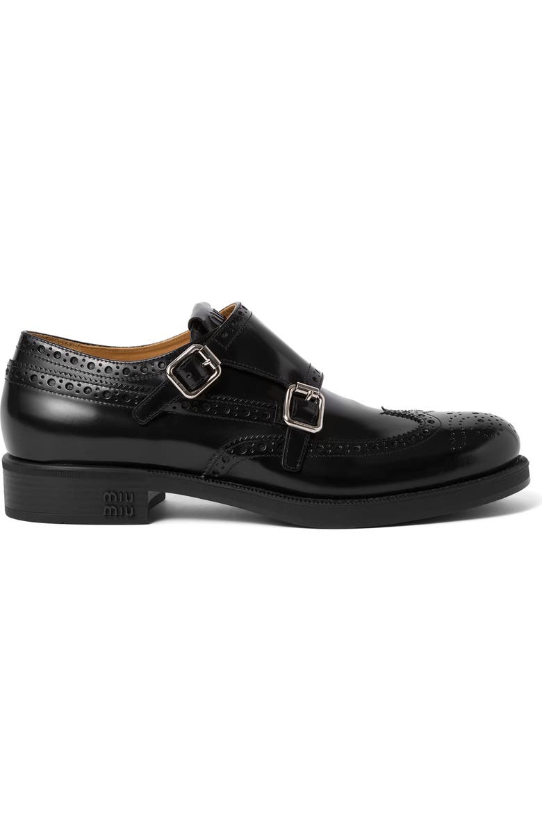 Miu Miu x Church's Double Monk Strap Shoe, Alternate, color,