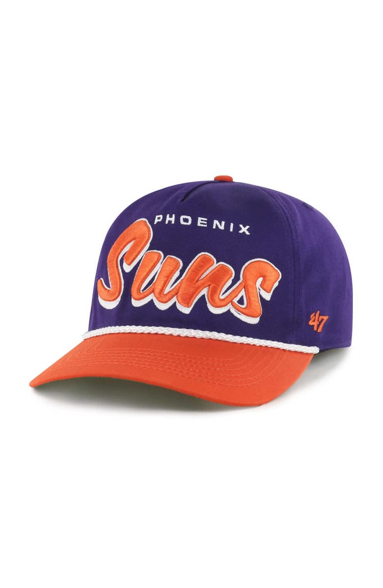 '47 Men's '47 Purple/Orange Phoenix Suns Dropshadow Rope Hitch Adjustable Hat, Alternate, color, Purple
