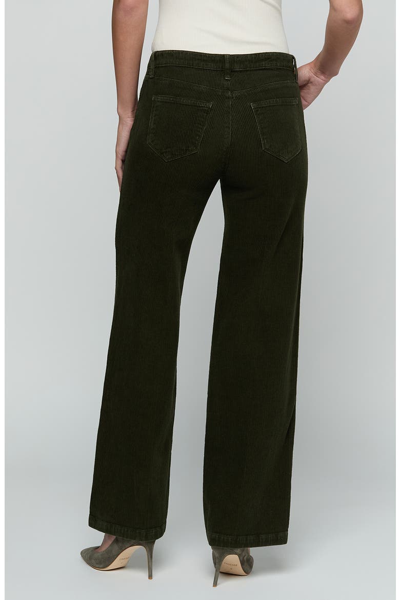 Scottie High Waist Wide Leg Corduroy Pants, Alternate, color, ARMY