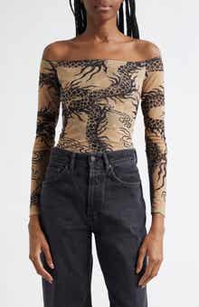 L'AGENCE Peonie Off the Shoulder Bodysuit