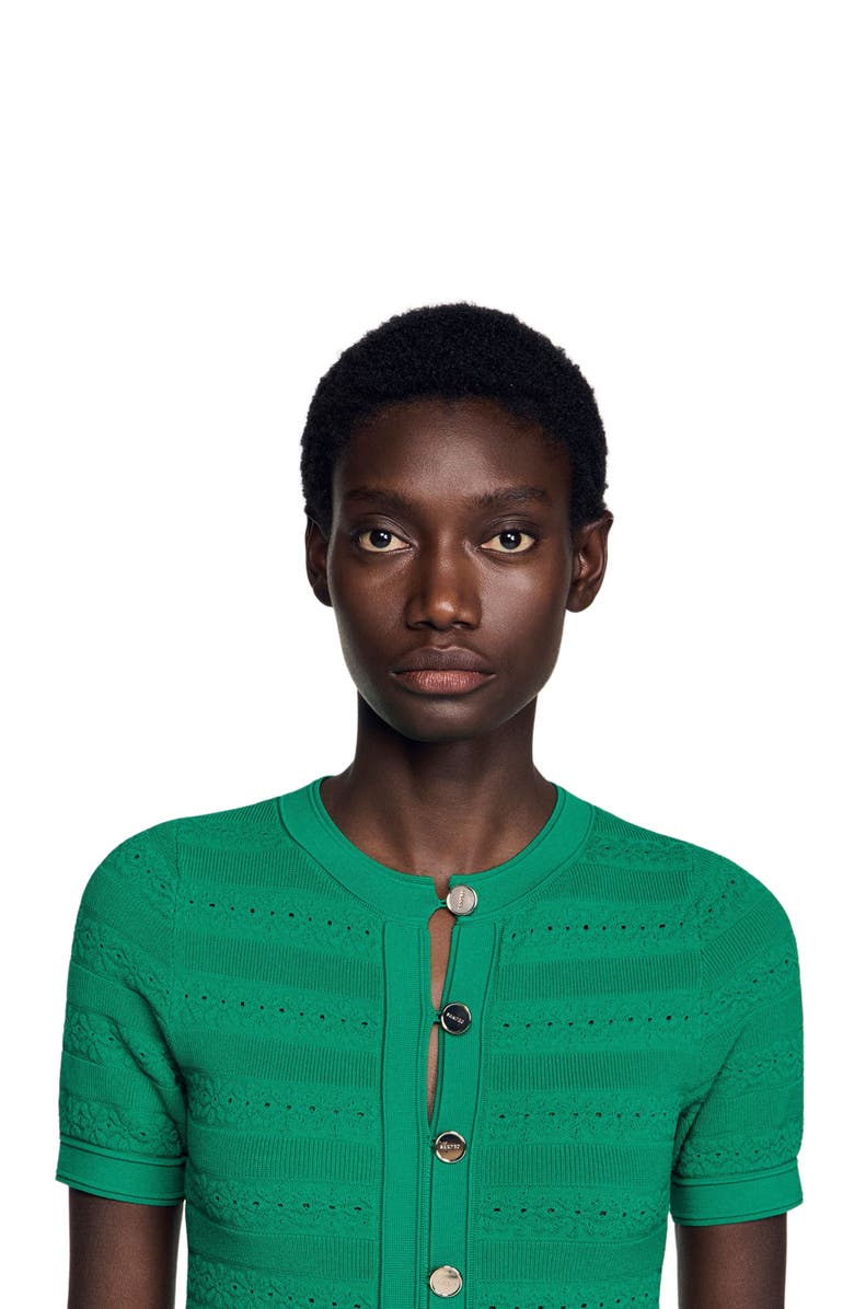 SANDRO Knit maxi dress, Alternate, color, Emeuraude Green