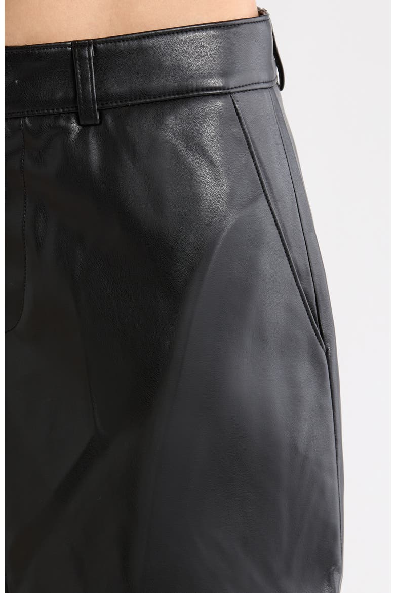 Orlena Faux Leather Pants, Alternate, color, BLACK