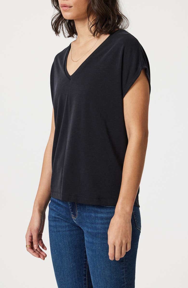 Mavi Jeans Dolman Sleeve V-Neck Top, Alternate, color, Black