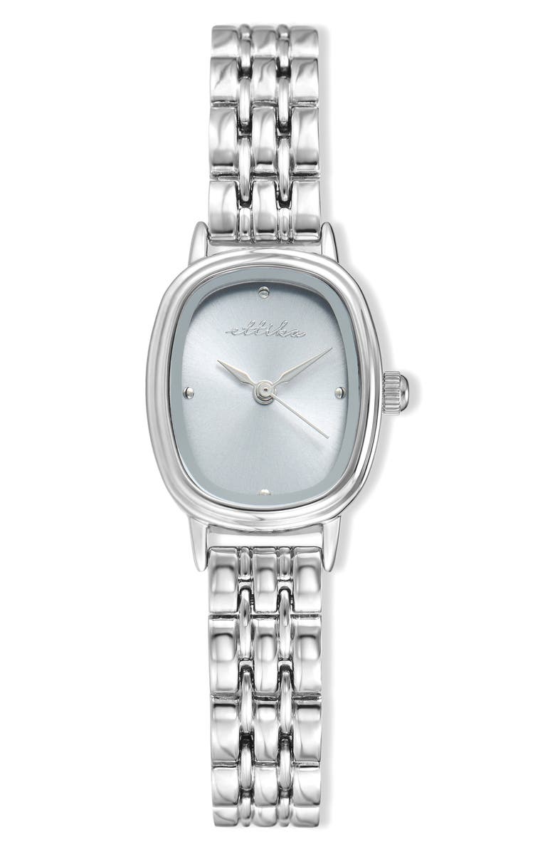 Ettika Mesh Strap Watch, Main, color, Silver