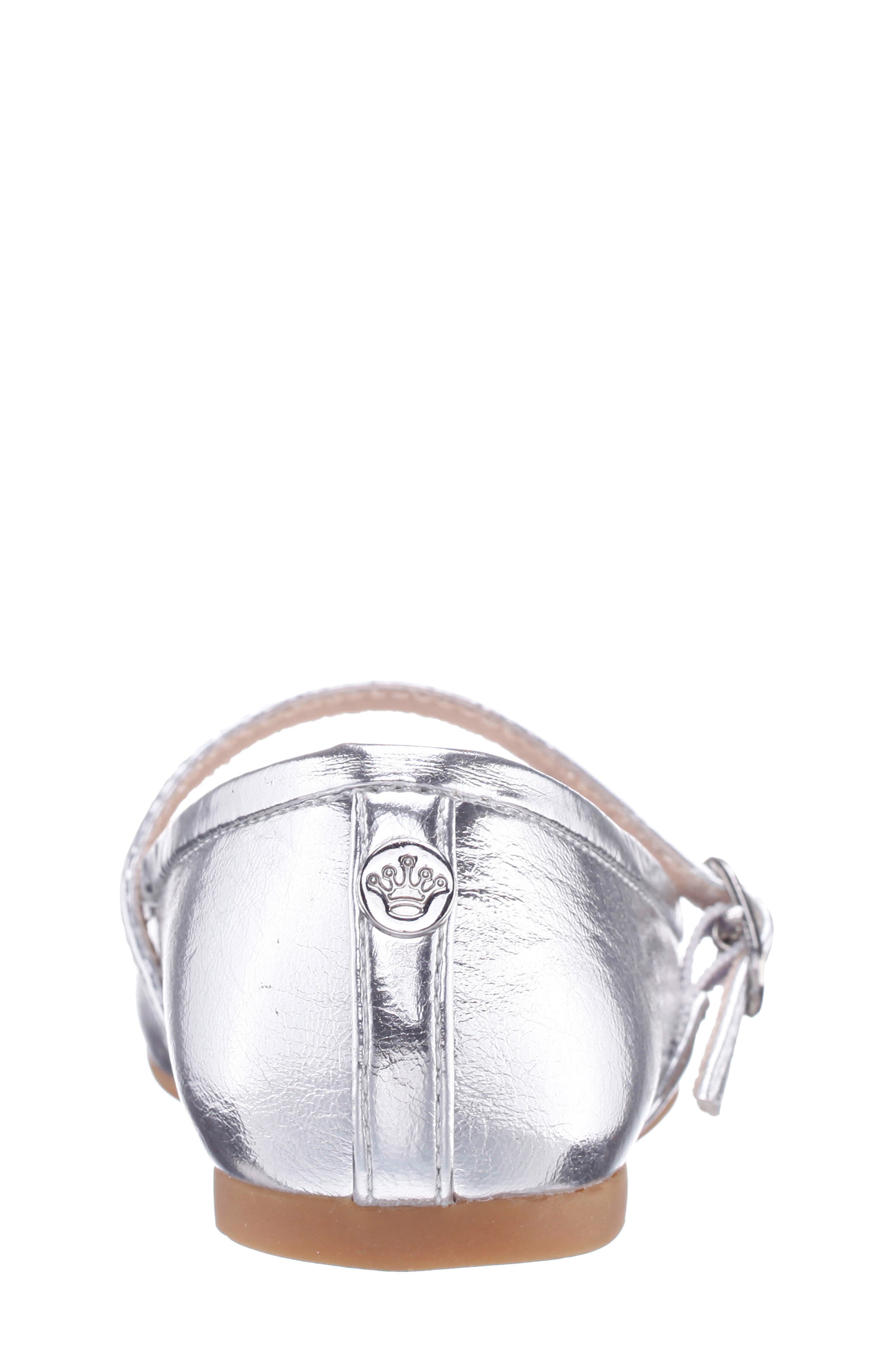 Kids' Nicola Mary Jane Flat, Alternate, color, SILVER METALLIC