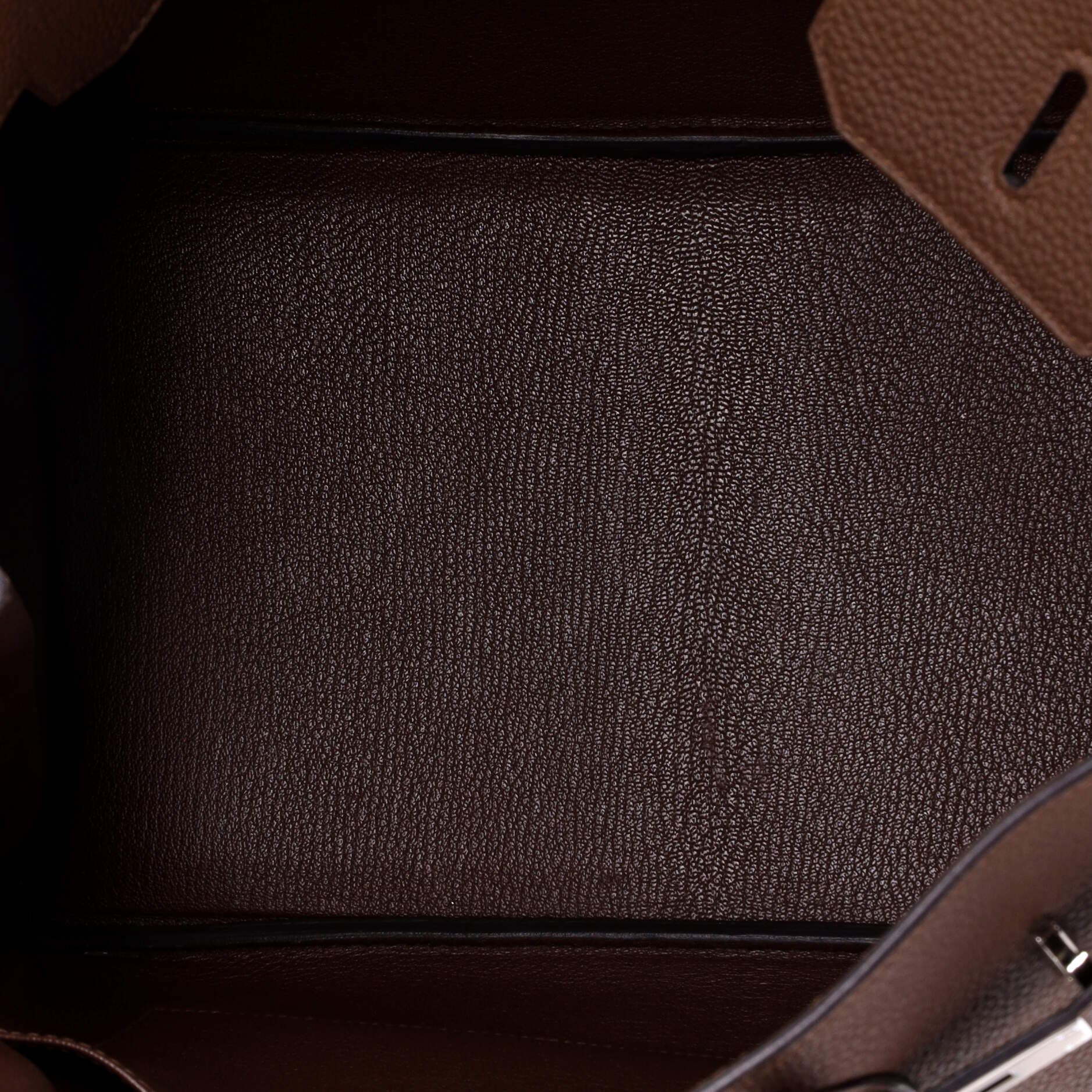 Pre-Owned Hermes Birkin Handbag Brown Togo with Palladium Hardware 35, Alternate, color, Brulee