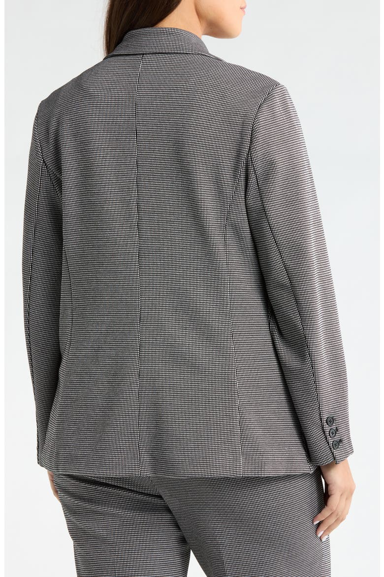 One-Button Blazer, Alternate, color, BLACK/ WHITE MINI CHECK