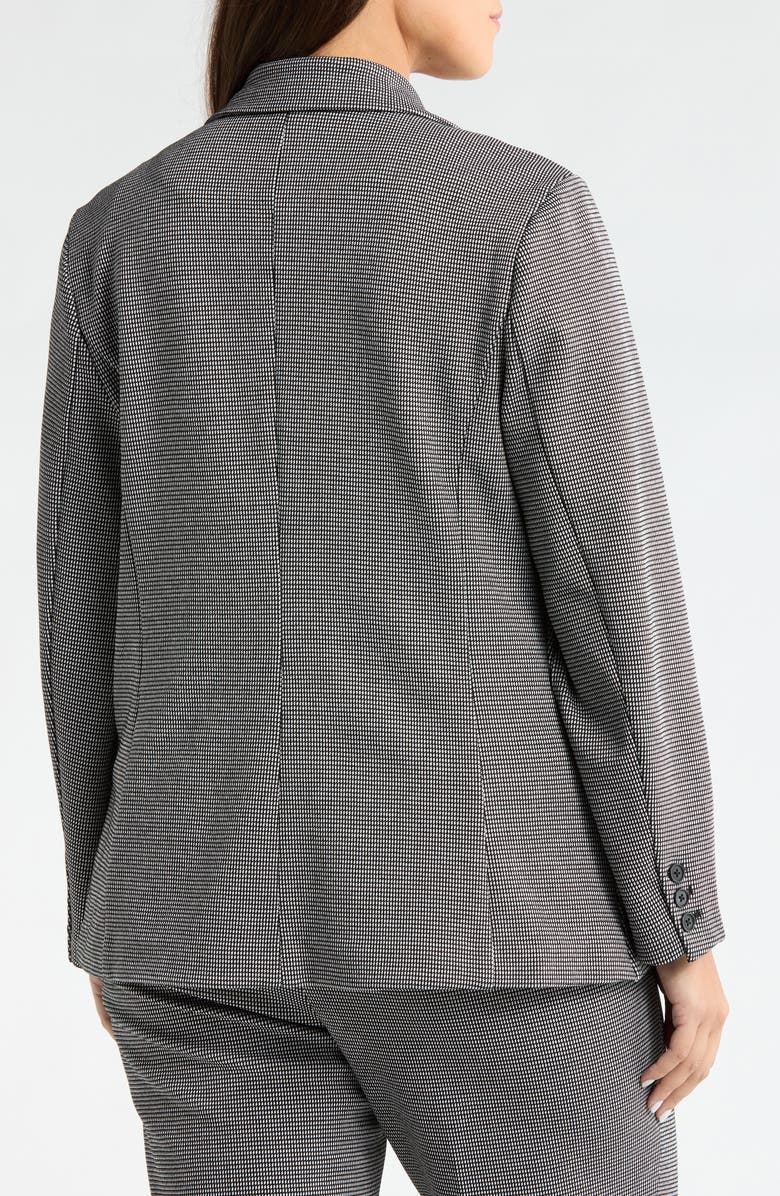 Liverpool Single Button Blazer, Alternate, color, Black/ White Mini Check