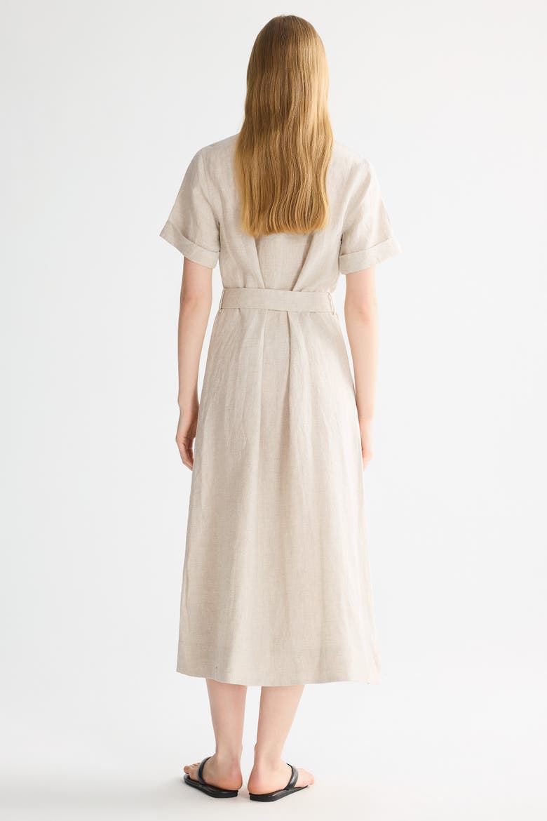 Classic Linen Maxi Dress Natural Ecru / S