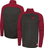 New Era Men's New Era Black Tampa Bay Buccaneers Combine Authentic O-Line Raglan Half-Zip Jacket