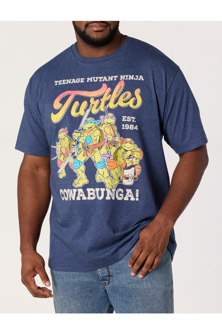 Big & Tall Ninja Turtles Graphic Tee, Main, color, NAVY