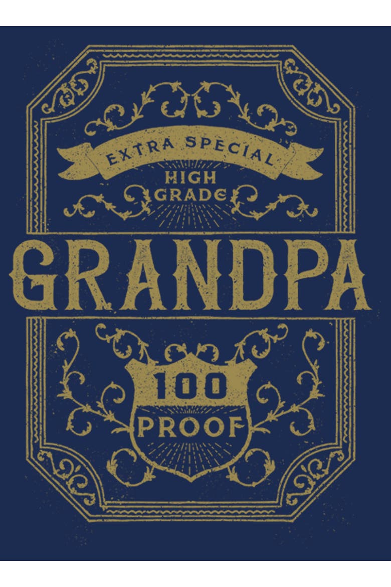 Men's 100 Proof Grandpa Short Sleeve Graphic T-Shirt, Alternate, color, Navy Blue Heather