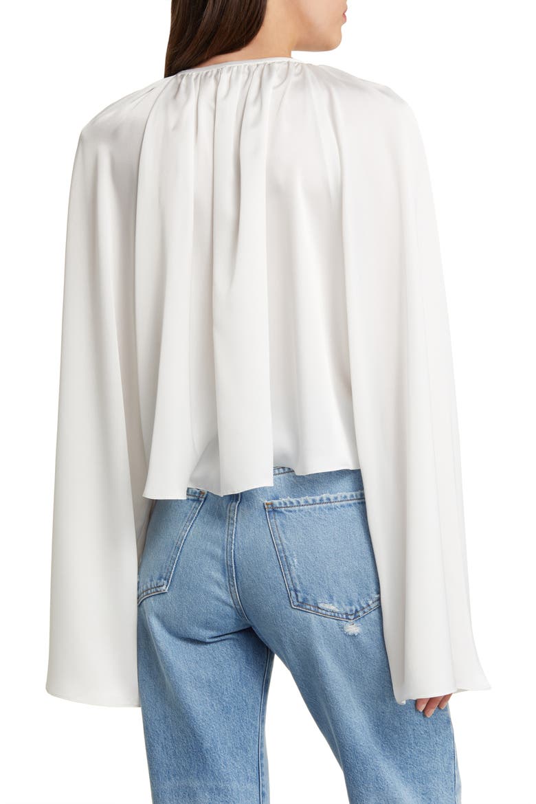 Gathered Neck Blouse, Alternate, color, CREAM