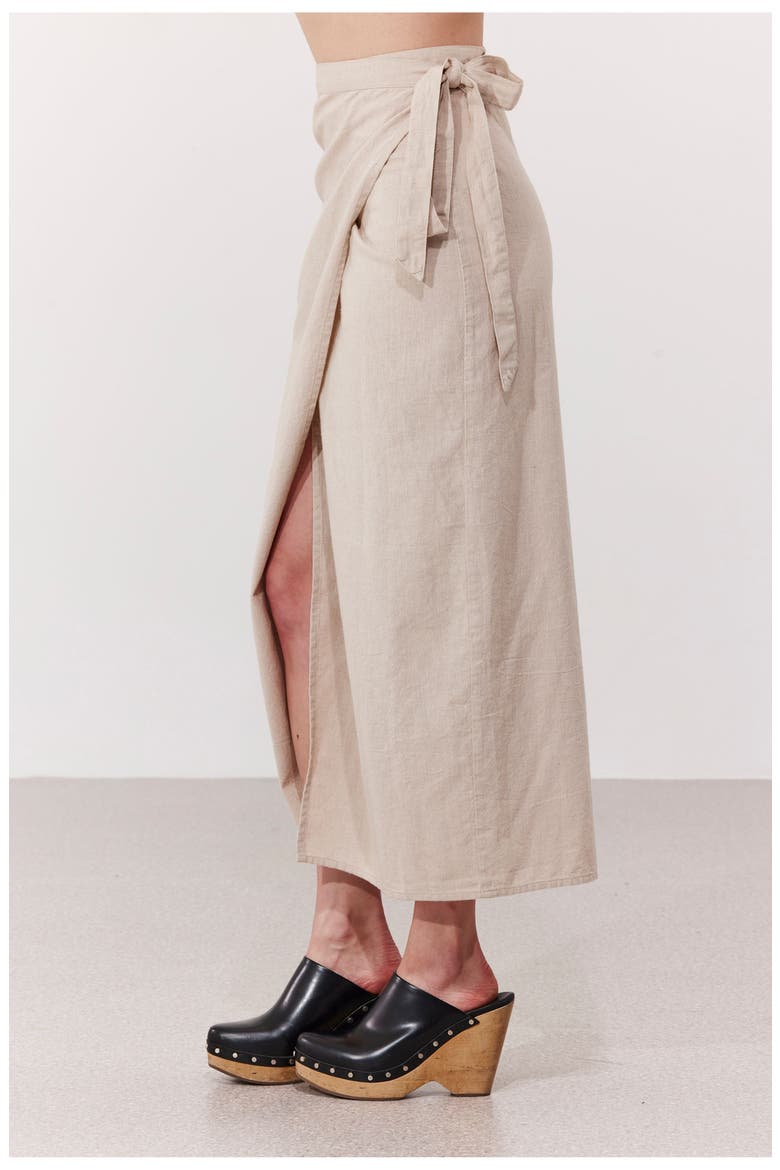 Terra Sarong Style Wrap Skirt Cover-Up, Alternate, color, Natural